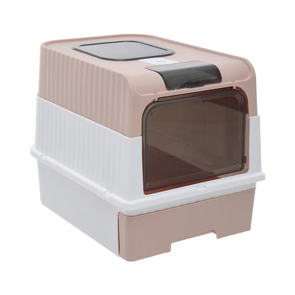Odor Control Cat Litter Box with Easy Clean Tray