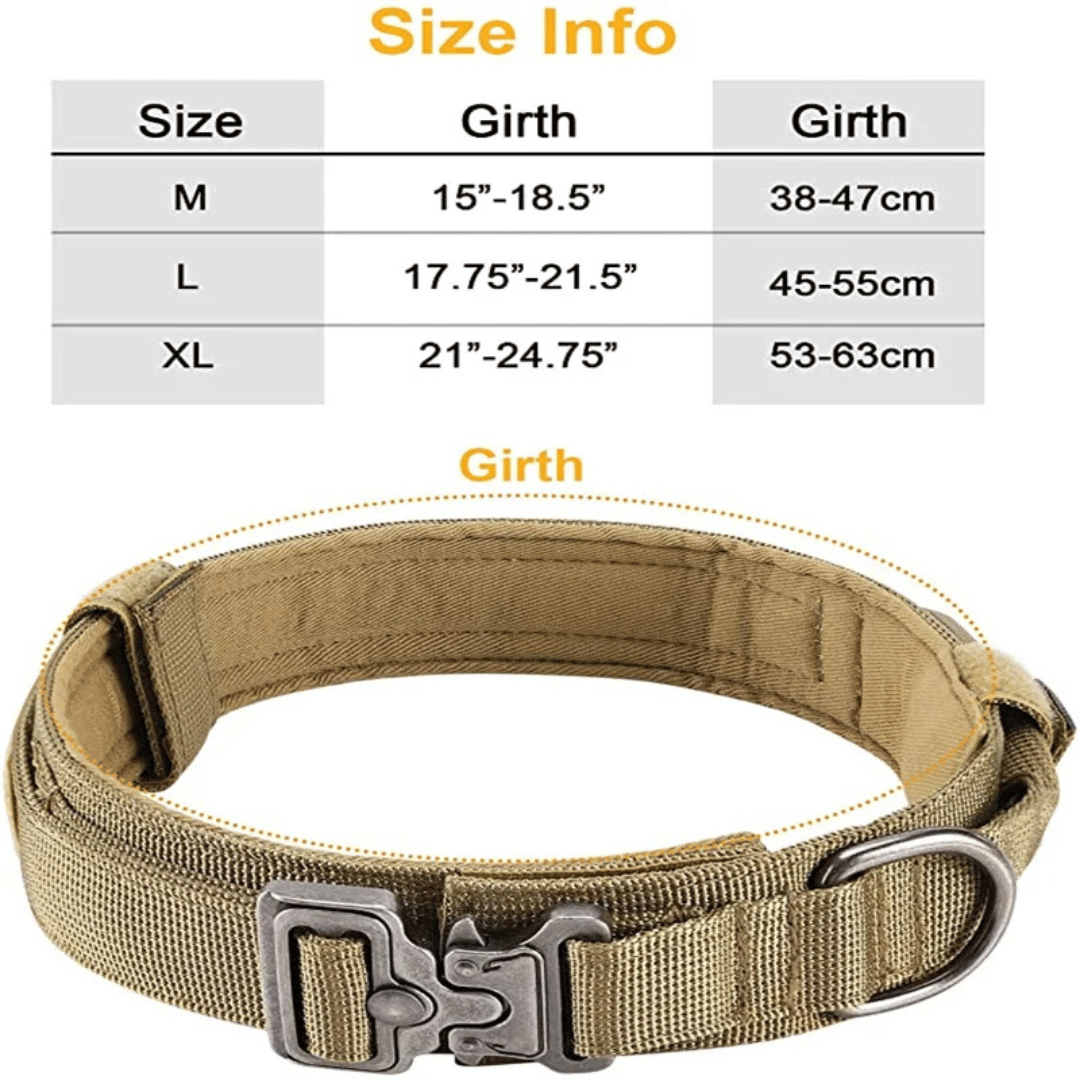 Strong Tactical Dog Collar and Leash Set for Big Dogs