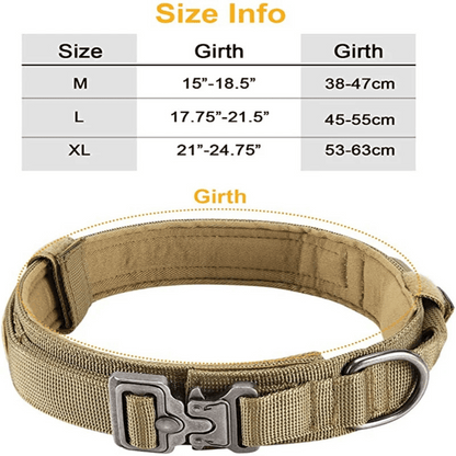 Strong Tactical Dog Collar and Leash Set for Big Dogs