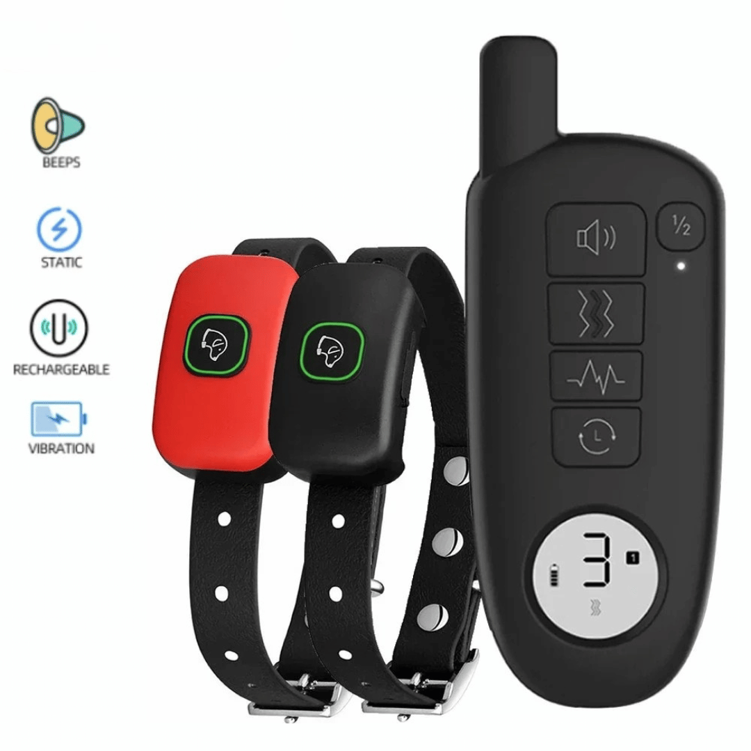 Rechargeable Dog Training Collar & Small LCD Remote