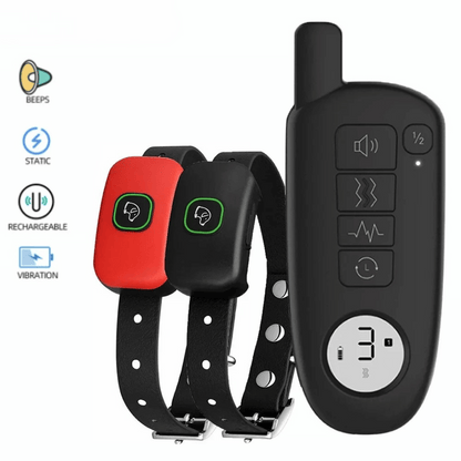 Rechargeable Dog Training Collar & Small LCD Remote