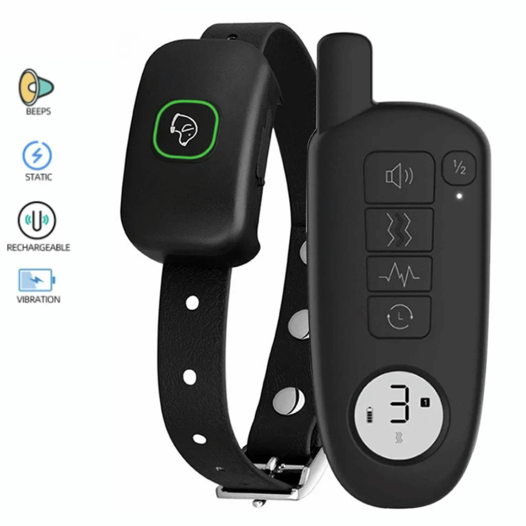 Rechargeable Dog Training Collar & Small LCD Remote