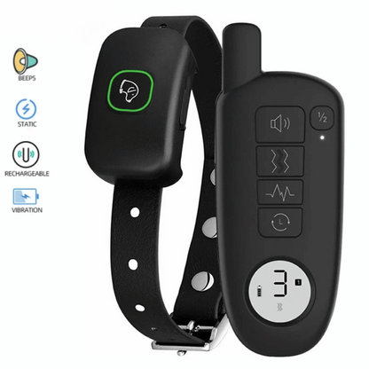 Rechargeable Dog Training Collar & Small LCD Remote