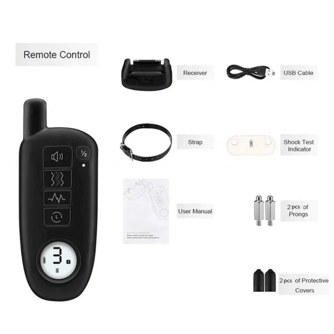 Rechargeable Dog Training Collar & Small LCD Remote