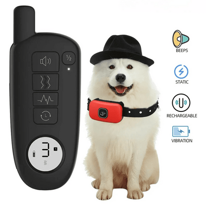 Rechargeable Dog Training Collar & Small LCD Remote