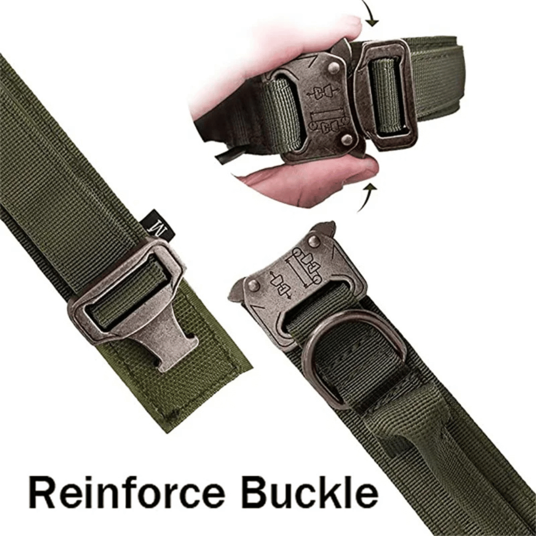 Strong Tactical Dog Collar and Leash Set for Big Dogs