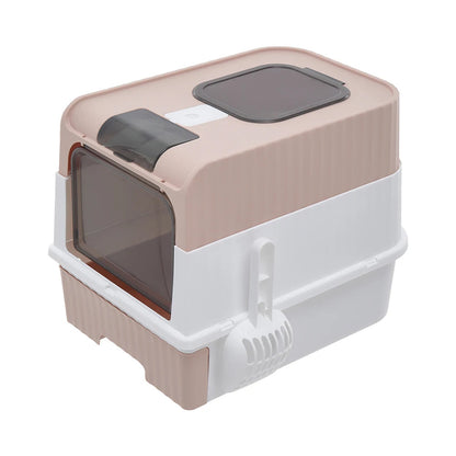 Odor Control Cat Litter Box with Easy Clean Tray