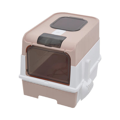 Odor Control Cat Litter Box with Easy Clean Tray