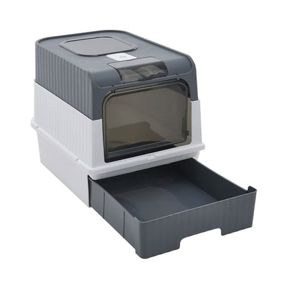 Odor Control Cat Litter Box with Easy Clean Tray