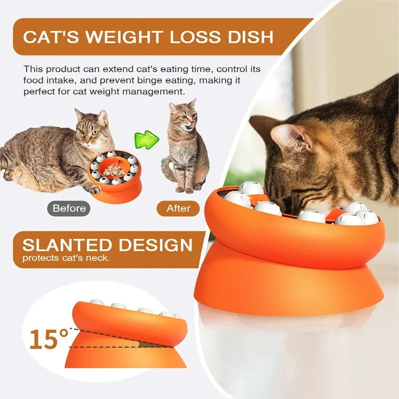 Interactive Cat Food Puzzle Toy for Healthy Weight Management