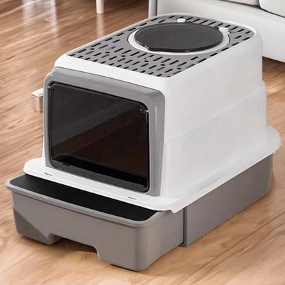 Odor Control Cat Litter Box with UV Light & Cleaning Tools - LifyPet