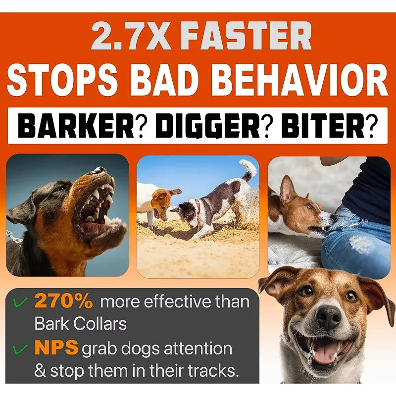 Portable Dog Trainer with Ultrasonic Sound and Flashing Light