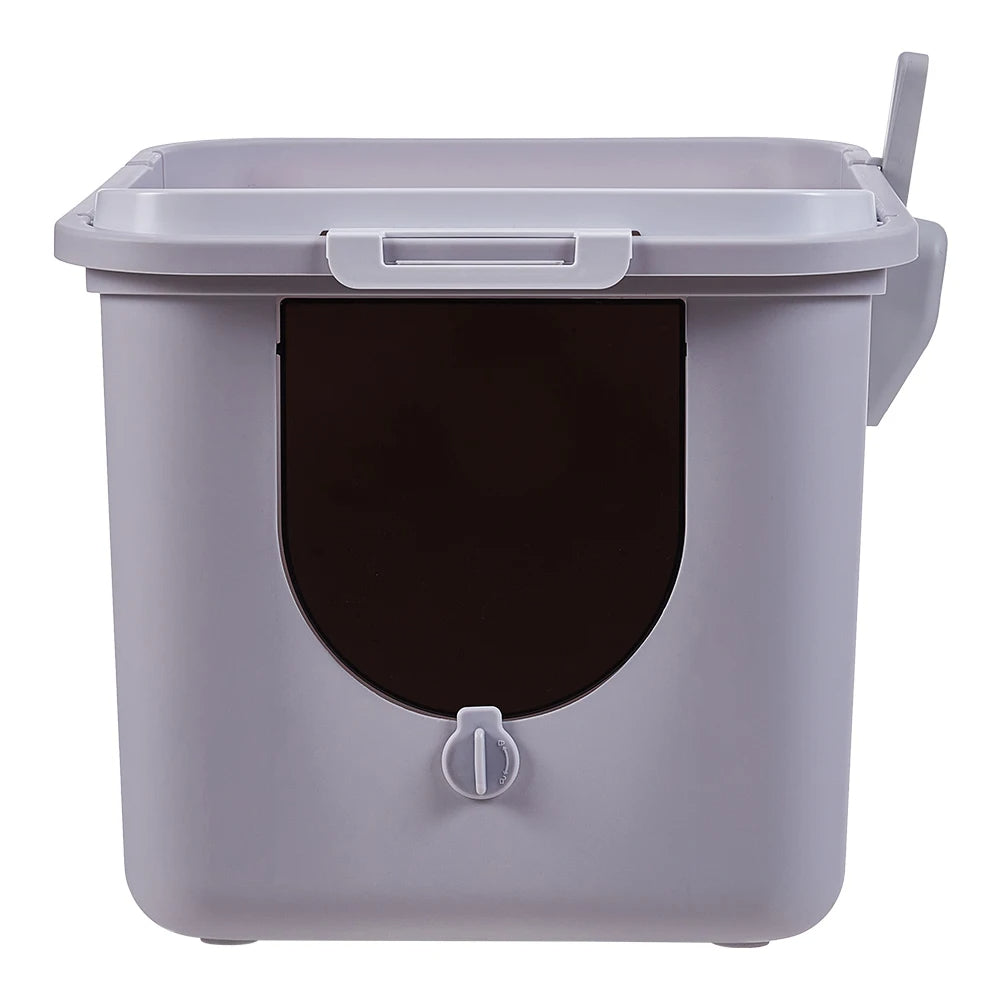 Easy Clean Covered Litter Box with Flip Top