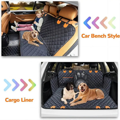 Durable Pet Car Seat Cover with Breathable Mesh Window