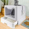 Hidden Cat Litter Box with Odor Control & Cleaning Tools