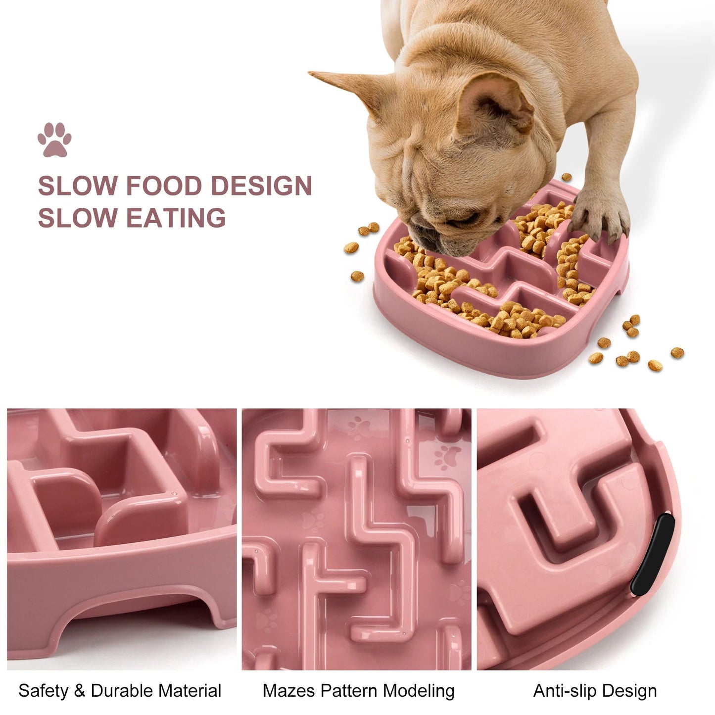 Interactive Fun Feeder Dog Bowl for Slow Eating