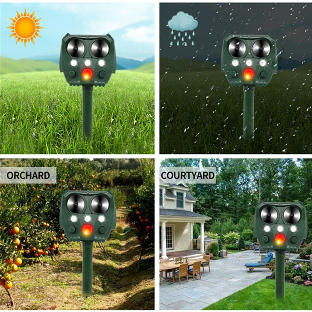 Outdoor Motion Activated Animal Repellent Device