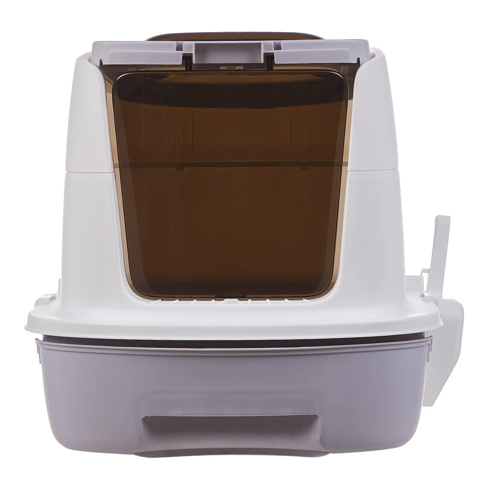 Large Covered Cat Litter Box with Easy Clean Tray