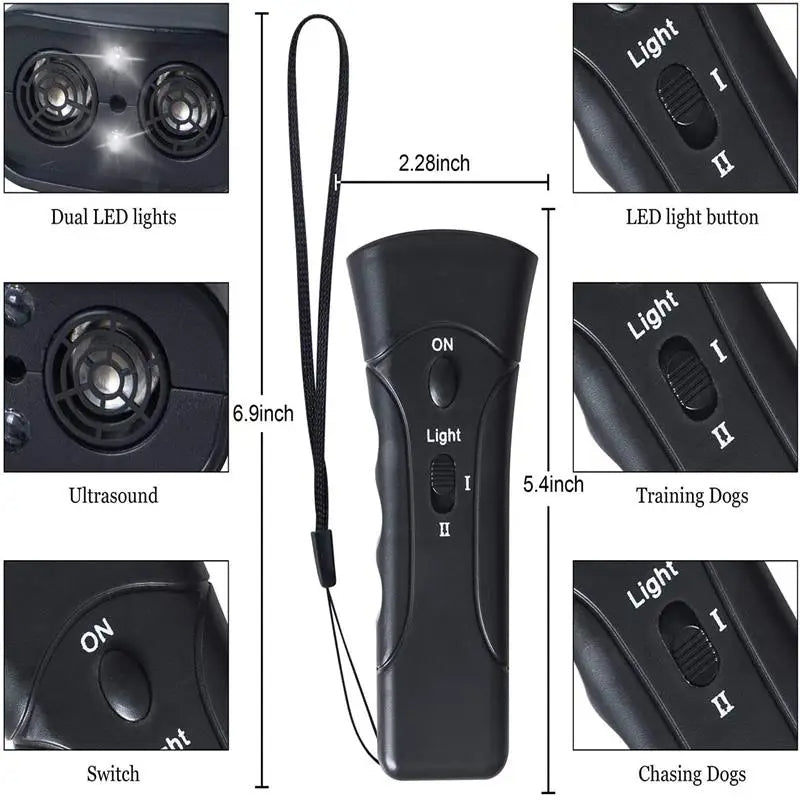 Effective Pet Bark Stopper with Flashlight