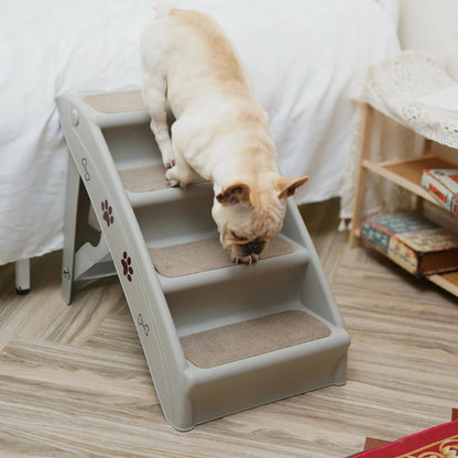 Compact Collapsible Pet Stairs for Small Dogs & Cats