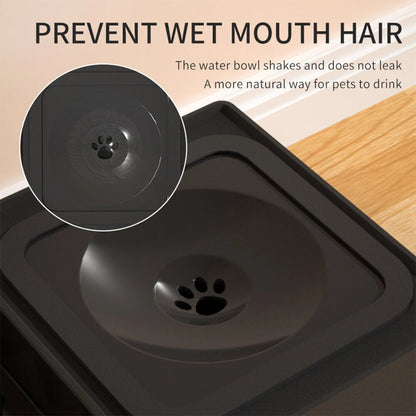 Durable Raised Pet Feeder with Stainless Steel Bowls