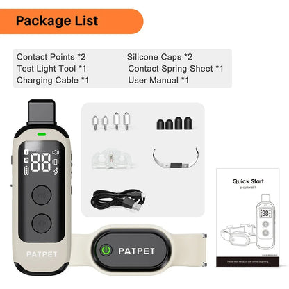Waterproof Rechargeable Dog Trainer Collar with Remote