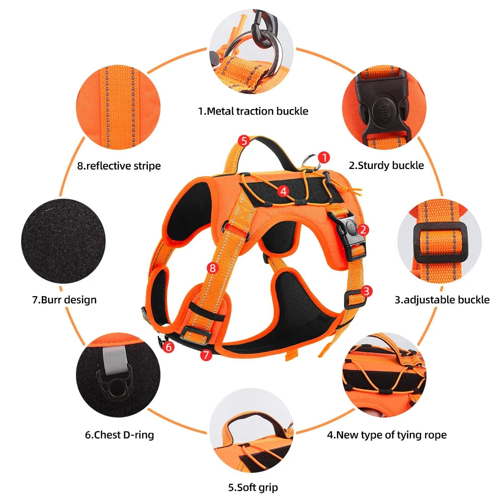 Comfortable Puppy Training Harness with Reflective Padded Vest