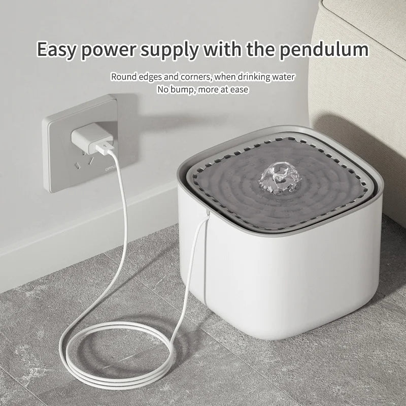 Quiet Pet Water Dispenser with USB Charging