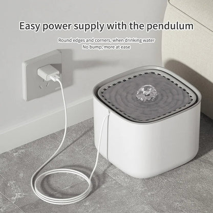 Quiet Pet Water Dispenser with USB Charging