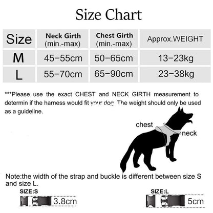 Comfortable Large Dog Harness with Padded Vest