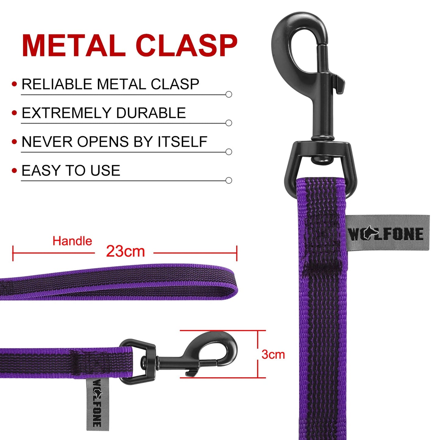 Strong Waterproof Dog Leash with Cushioned Grip