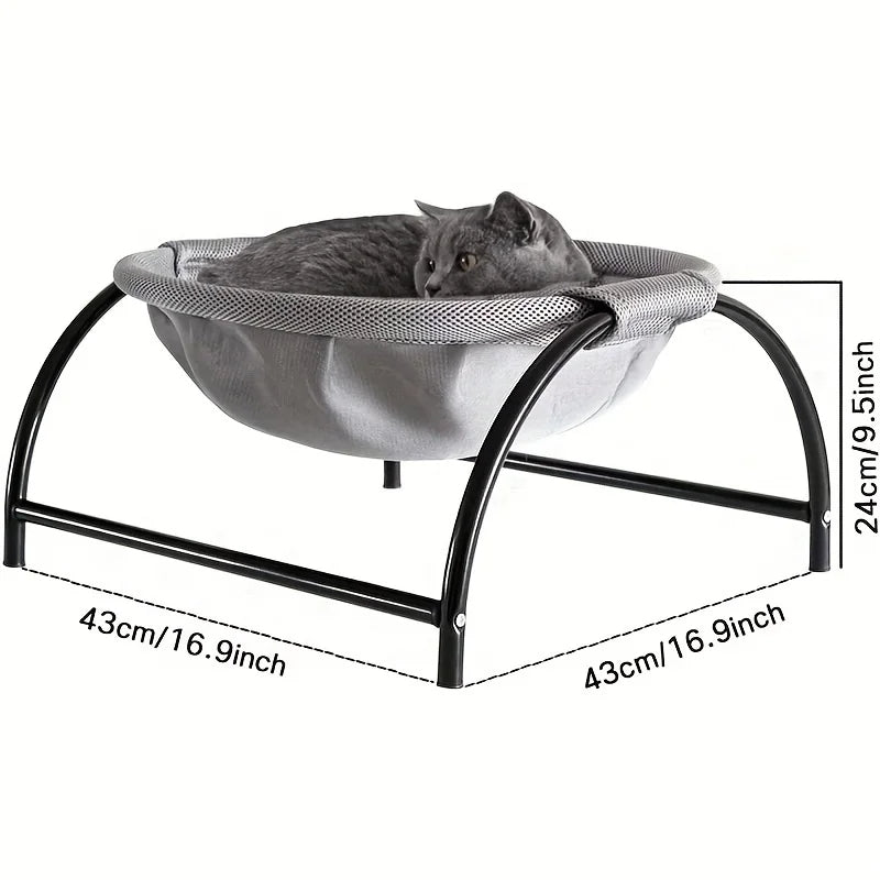 Sturdy Wooden Cat Hammock Bed with Solid Frame