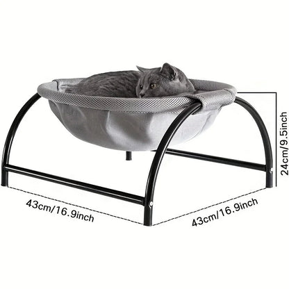 Sturdy Wooden Cat Hammock Bed with Solid Frame