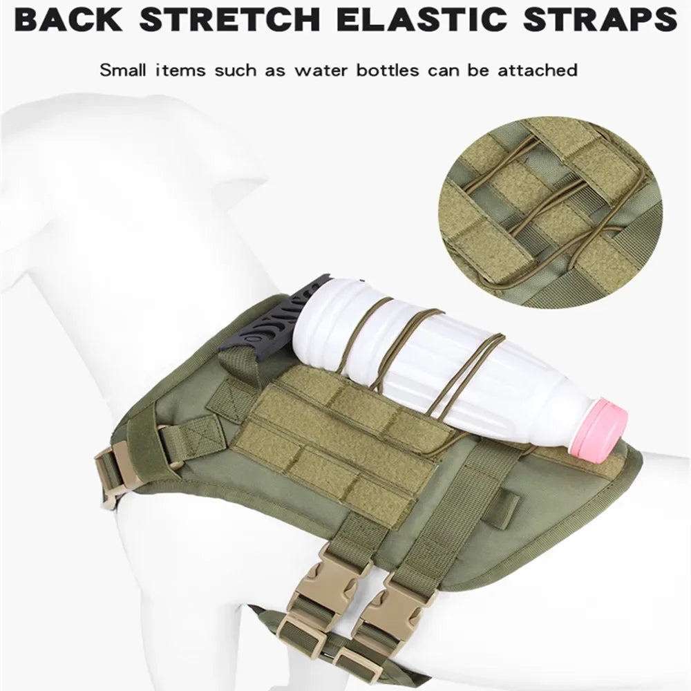 Durable Outdoor Dog Vest with Handle for Large Breeds