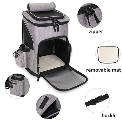 Spacious Ventilated Pet Carrier Hiking Backpack