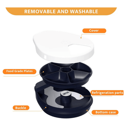 Digital Pet Food Dispenser with Cooler and Schedule