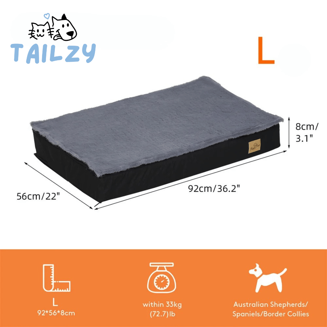 Large Plush Orthopedic Dog Bed Mattress with Comfort Cover