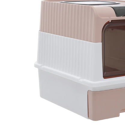 Odor Control Cat Litter Box with Easy Clean Tray