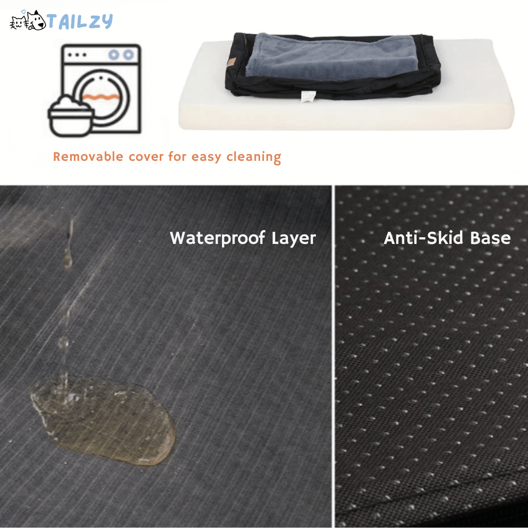 Large Plush Orthopedic Dog Bed Mattress with Comfort Cover