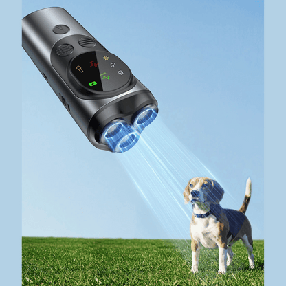 Portable Dog Trainer with Ultrasonic Bark Control and Flashlight