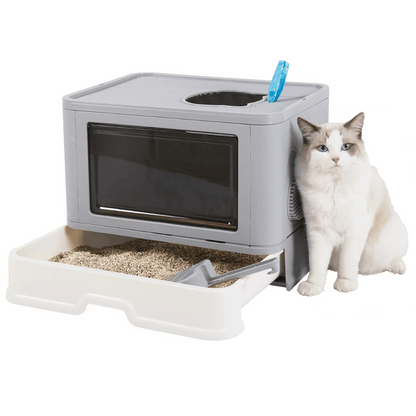 Large Hidden Cat Litter Box with Storage & Scoop - LifyPet