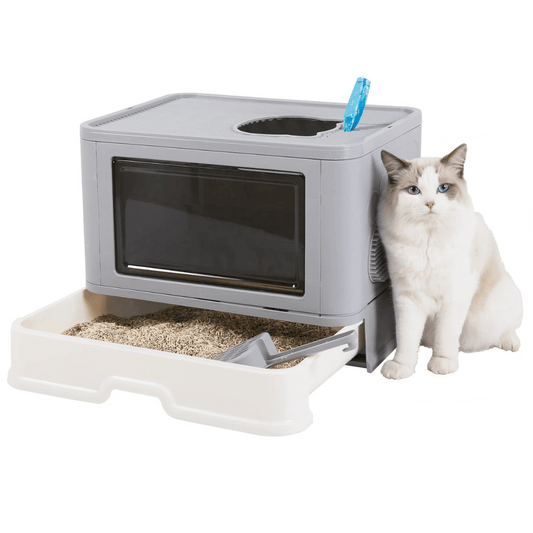 Large Hidden Cat Litter Box with Storage & Scoop - LifyPet