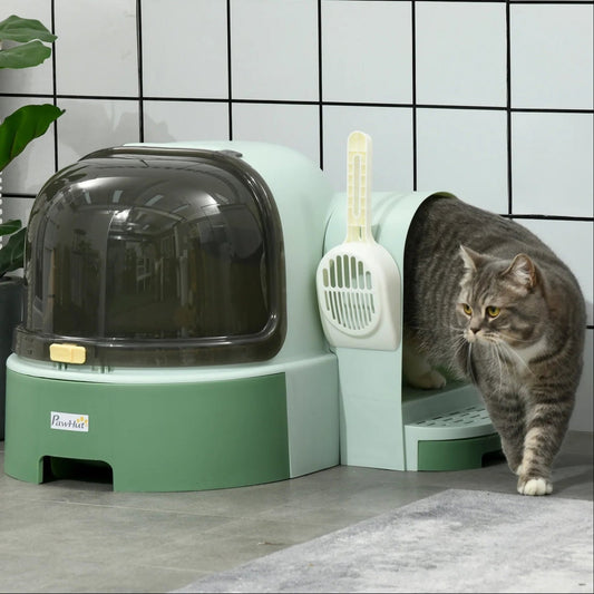 Easy Clean Covered Cat Litter Box with Slide Out Tray - LifyPet