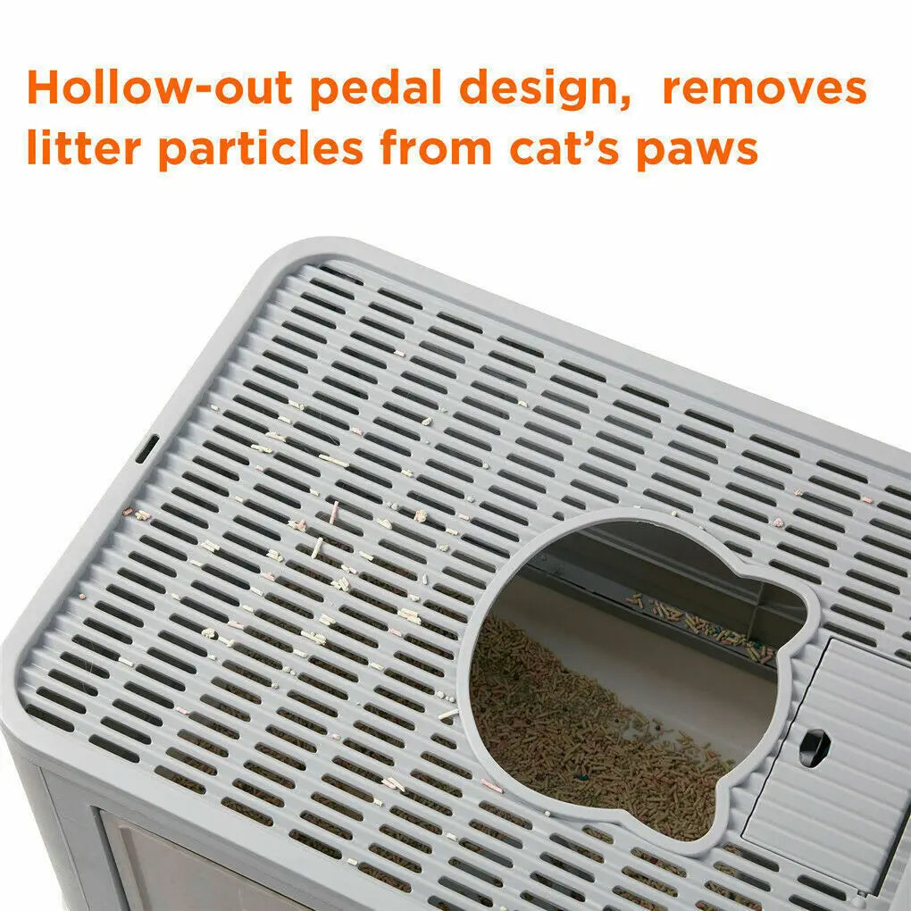 Large Hidden Cat Litter Box with Storage & Scoop
