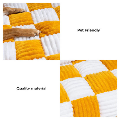 Soft Plush Pet Sofa Cover with Pillow for Small Pets