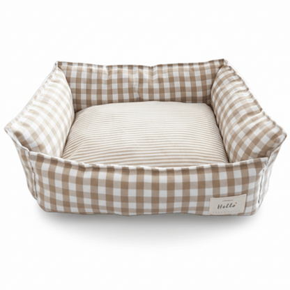Plaid Small Pet Bed for Dogs and Cats