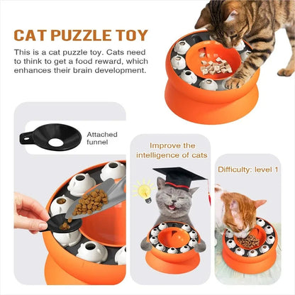 Interactive Cat Food Puzzle Toy for Healthy Weight Management