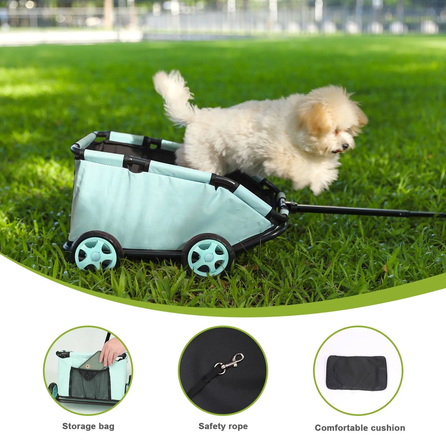Portable Folding Pet Cart for Small Pets