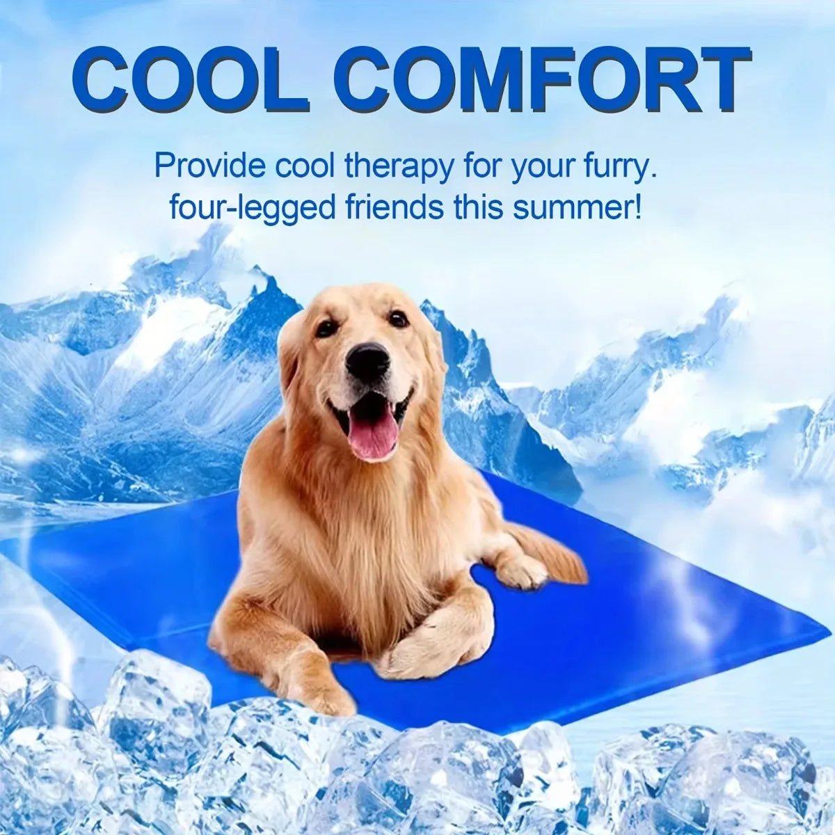 Portable Pet Cooling Pad | Waterproof & Compact Foldable Design