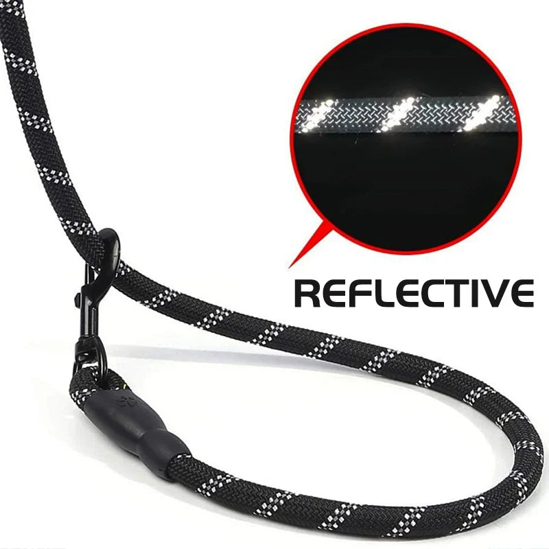 Durable Pet Leash with Padded Grip & Hi-Vis Rope